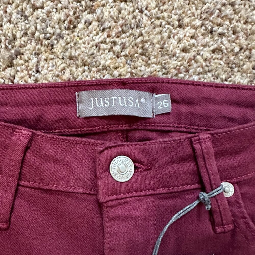 NWT Stitch Fix Exclusive Rhea Skinny Jean Sz. 0 Purple Passion by Just USA Mid R - Picture 3 of 5